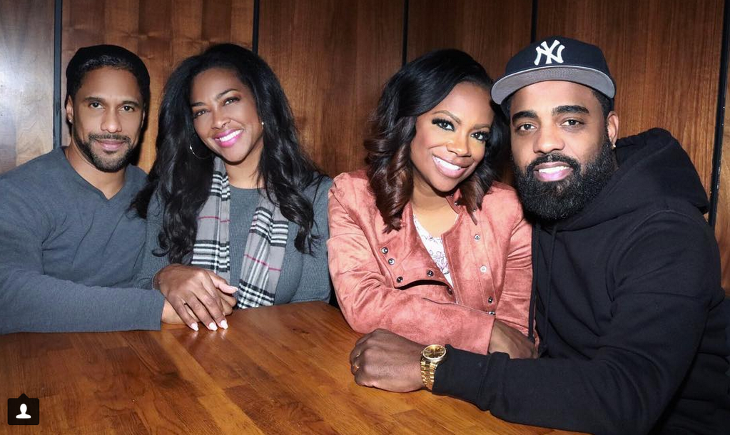 Kandi Burruss and Kenya Moore Double Date With Their Husbands In NYC
